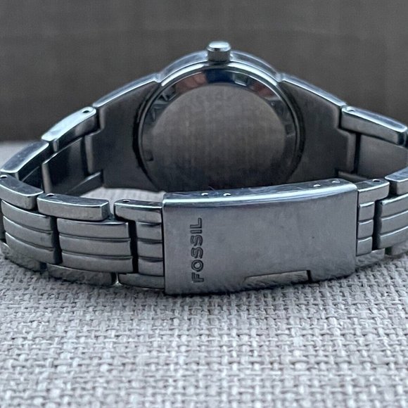 Fossil Women Wristwatch Pink Face Date Calendar Quartz Silver tone Watch - Picture 9 of 9